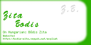 zita bodis business card